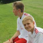 Tommaso Pogeba with other boys at the AC Milan Academy soccer Camp