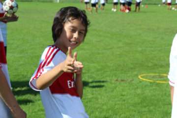 Happy boy at AC Milan Junior Camp